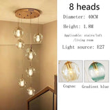 Modern Spiral Staircase Chandelier Crystal Ball Lamp Long Lighting for Living Room Villa Loft Dining Room 2026 New Design
