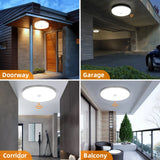 Modern LED Motion Sensor Ceiling Lamp - 20W PIR Smart Night Light Fixture
