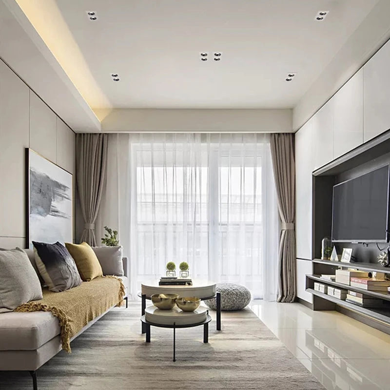 Recessed LED Ceiling Lamp 24W 10W Single/Double Head LED Spot lights COB Anti-Glare Downlight For Home Office Store Indoor