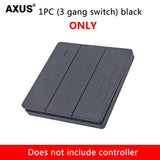 86 Type Wireless RF 433MHz Wall Panel Remote Control (1/2/3 Gang) - Smart Switch Transmitter for LED Light, Lamp & Ceiling Fan