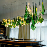 2026 New Green Glass Lustre Chandelier, Dimmable Custom Hardware Pendant Lamp for Mall, Fashionable Fixture for Ceilings
