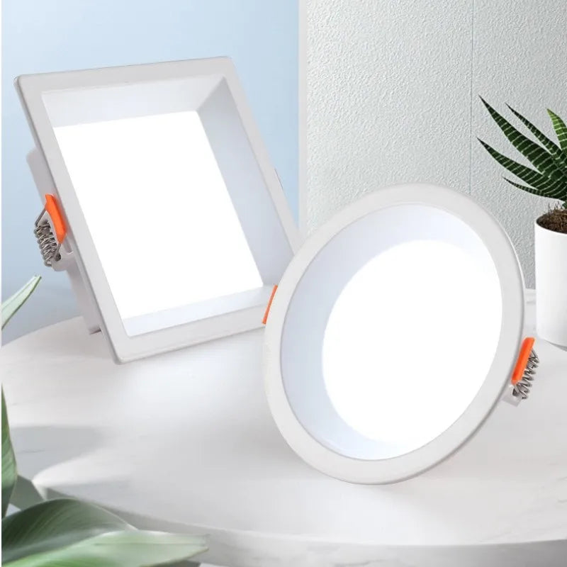 1pcs LED panel recessed LED downlight 9W 15W 18W 24W 30W square round LED ceiling light AC110V -220V