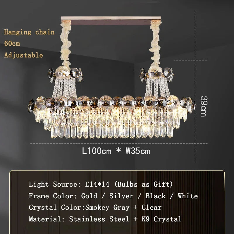 2025 Modern Large Luxury Living Room Chandeliers for Staircase Designer Crystal Pendant Lamps Home Decor Lighting Lustre Fixture