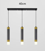 Modern Led Long Pendant Light for Bedroom Bedside Living Room Hanging Lamps Reading Lighting Double Spotlight Decor Chandelier