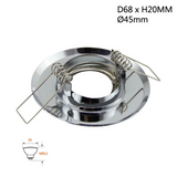 MR11 Recessed LED Spotlight Frame - 45mm Cutout Adjustable Ceiling Bulb Holder