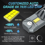 2Pcs Turbo H7 H18 LED Lights 1:1 Mini Size Head Lamp Wireless 20000LM CSP LED Chips H7 Car LED Headlight Bulb 6000K White 12V