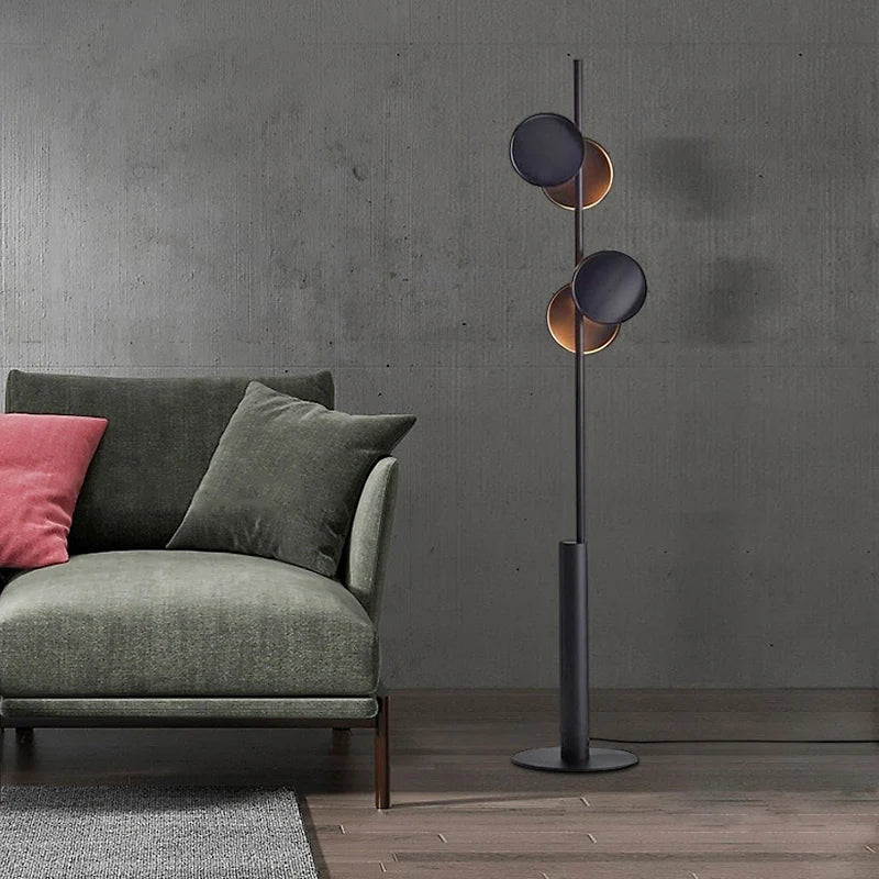 Advanced Modern Luxury LED Black Vertical Floor Lamp for Bedroom Living Room Indoor Home Decoration Atmosphere Lighting Fixtures