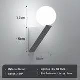 Indoor Wall Lamps for Corridor Aisle Balcony with Glass Ball Modern G9 9W LED Wall Lighting Wall Sconce for Bedroom Living Room