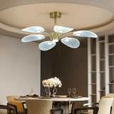 Nordic Gold Lotus Ceiling Light - Luxury Acrylic Hanging Lamp for Dining Room