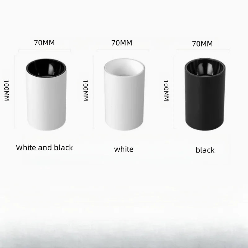 Anti-glare GU10 exposed spotlights, hotel commercial and household corridor light sockets, replaceable light source