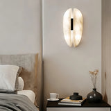 Italian Luxury Marble Wall Sconce Marble Copper Designer Wall Lamp for Villa Hotel Corridor Bedroom Background Aisle Wall Decor