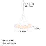 Italian Designer Glass Ball Pendant Light Dimmable Home Decoration Dining Room Pendant Lamp Round Large Stairwell Light Fixture