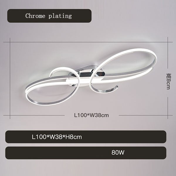 Gold/Chrome Plated Modern led Ceiling Chandelier for Living Dining Room Bedroom Study Apartment Hanging Ceiling Lamp Fixtures