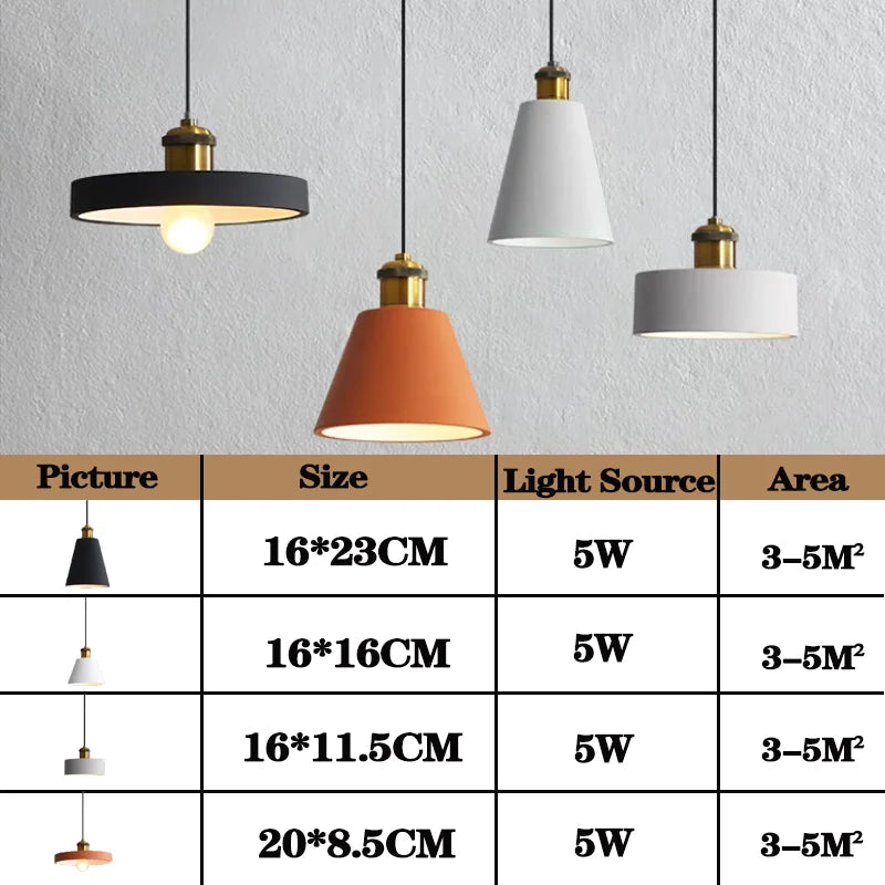 Modern Vintage Macaron Pendant Light Kit (3-Light Cluster) - Creative Iron Hanging Lamp for Bar, Dining & Kitchen