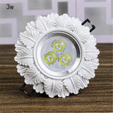 White Feather Resin LED Recessed Downlight - Adjustable Angle Art Ceiling Spotlight Fixture for Living Room, Office & Restaurant Decor