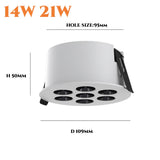 Deep-Cup Anti-Glare LED Downlight - Dimmable Recessed Ceiling Spot (8W-21W)