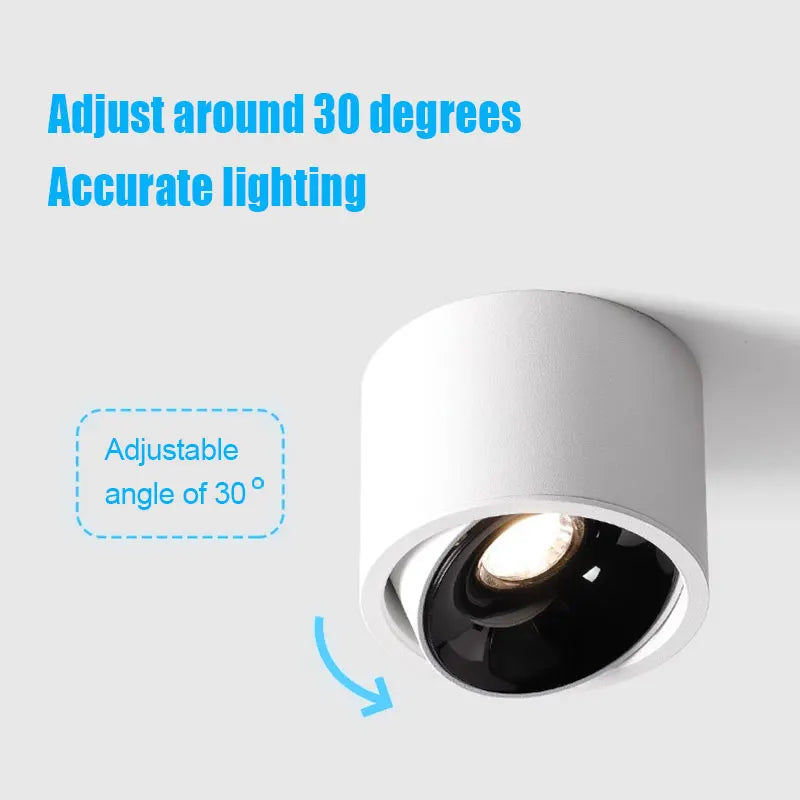 LED Adjustable Surface Mounted Downlight AC110-220V Dimmable 7W 9W 12W 15W 18W 5W Anti Glare Ceiling Indoor Parlor