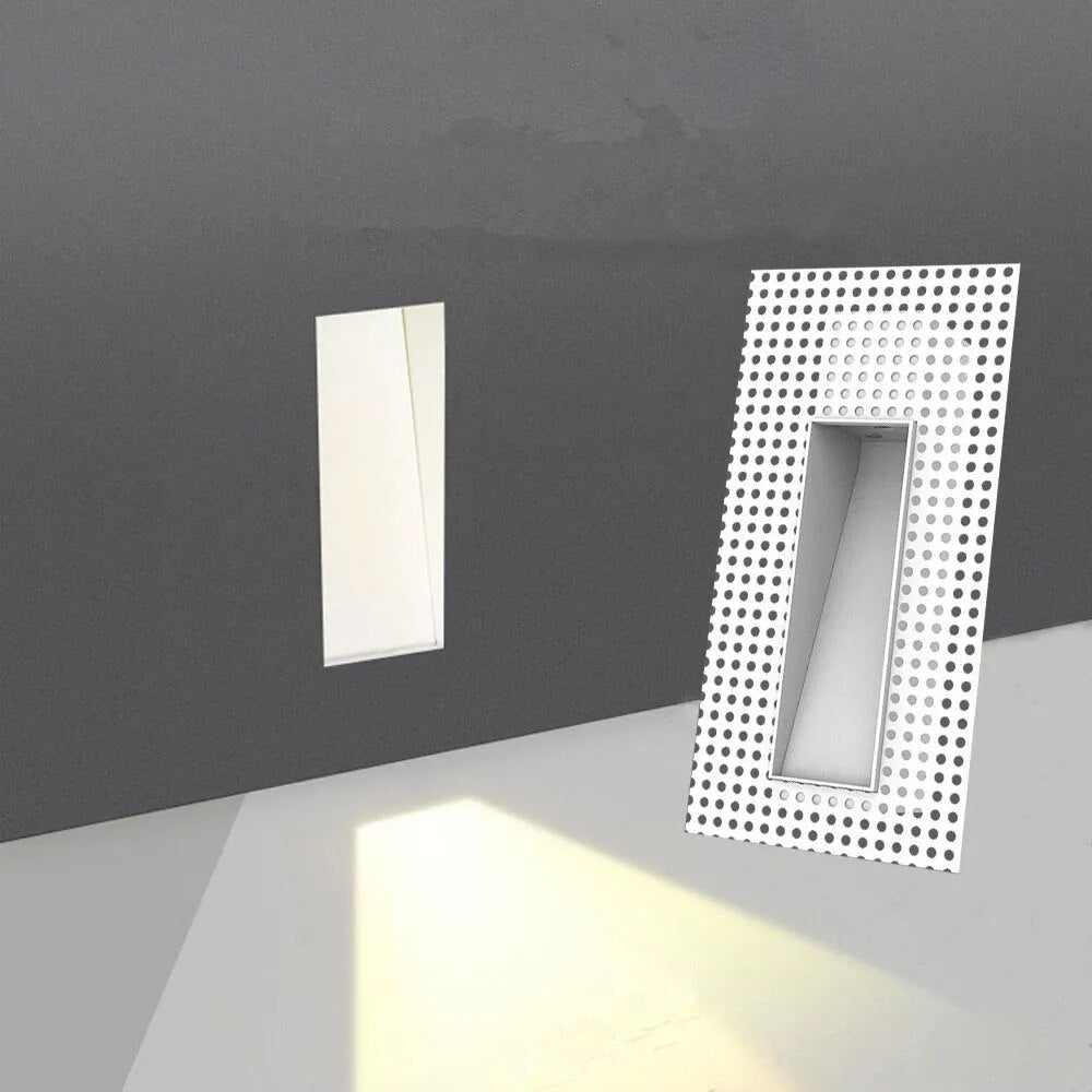 Motion Detect LED Wall Lamp Frameless 3W Step StairCase Recessed Lighting For Home Channel Corridor Hotel Indoor Night Footlight