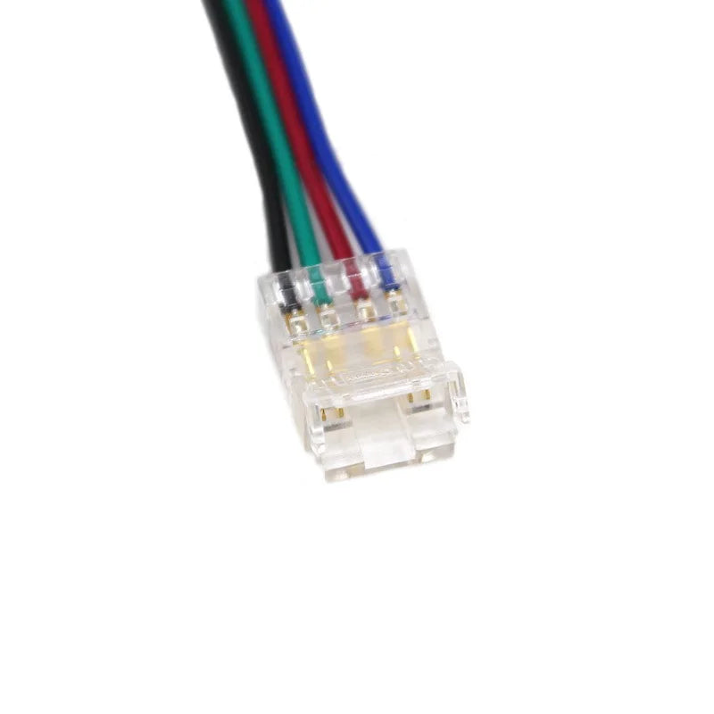 COB LED Wire Connector 5 8 10mm Connection Solderless Mini Buckle FCOB RGB CCT LED Strip Lights 2 3 4 Pin Connector With Wire