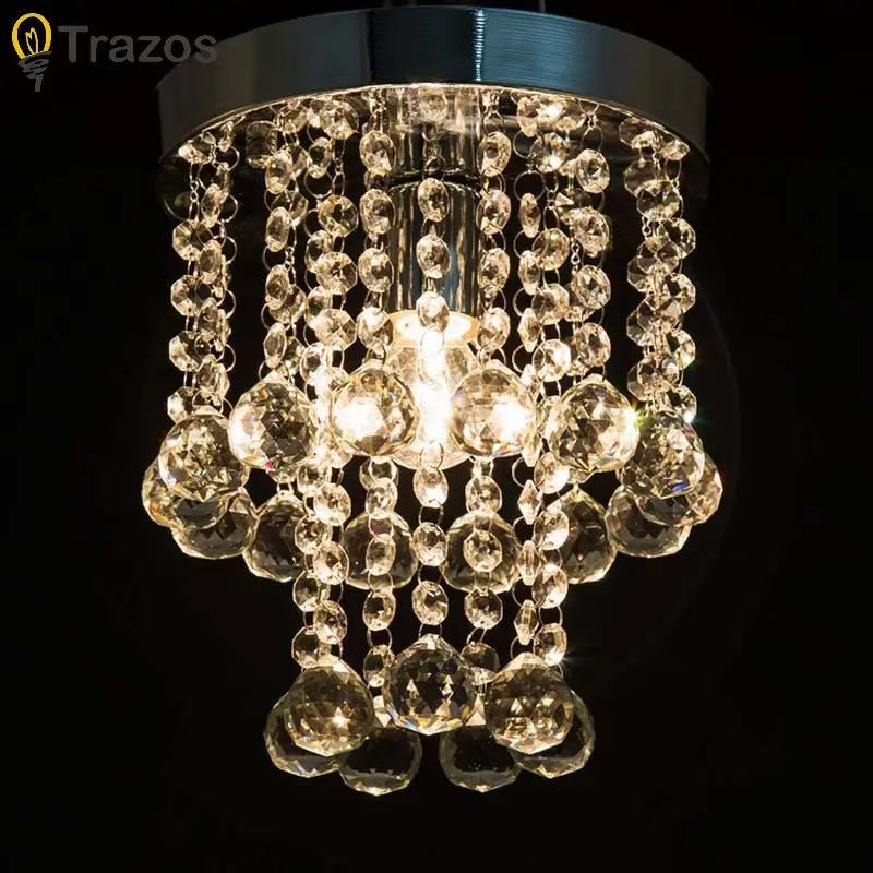European Modern Aisle Light Corridor Hallway Creative Lighting Stair Entry Light Entry Channel Small Ceiling Light Crystal Lamps