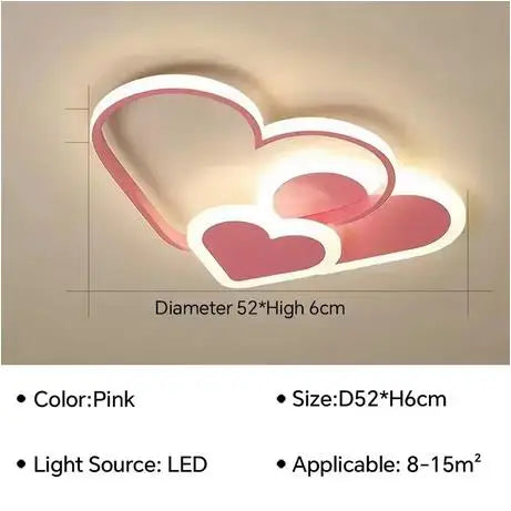 Cloud/Love shape Decor Indoor Lighting fixtures Modern LED White/Pink Ceiling Lamp for Children's Room Kids Bedroom