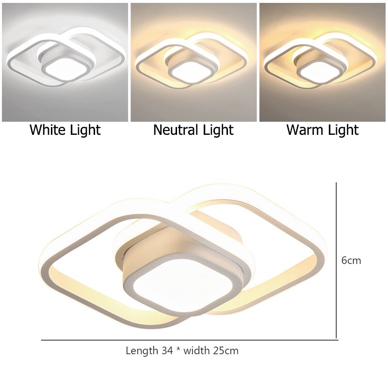 LED Ceiling Lamp Modern Dimmable Bedroom Chandelier Ceiling Lights for Dining Room Living Room Nordic Aisle Lamp