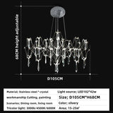 Modern Luxury Crystal Chandelier Modern LED Teardrop Chandelier For Villa Parlor Bedroom Living Room Firefly Ceiling Chandeliers
