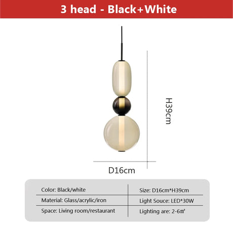Nordic Creative Designer Art Style Colored Glass LED Pendent Lamp Restaurant Cafe's Exhibition Hall Home Decoration Light Fixture
