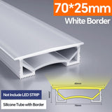 Light Strip Silicone Tube LED Diffuser Flexible Black and White Lampshade with Edge Contour Light Mask Plate Cover