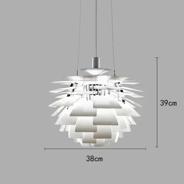 Nordic Designer Postmodern Simple Chiba Chandeliers Living Room Dining Room Creative Aluminum Pendant Light Home Decoration LED