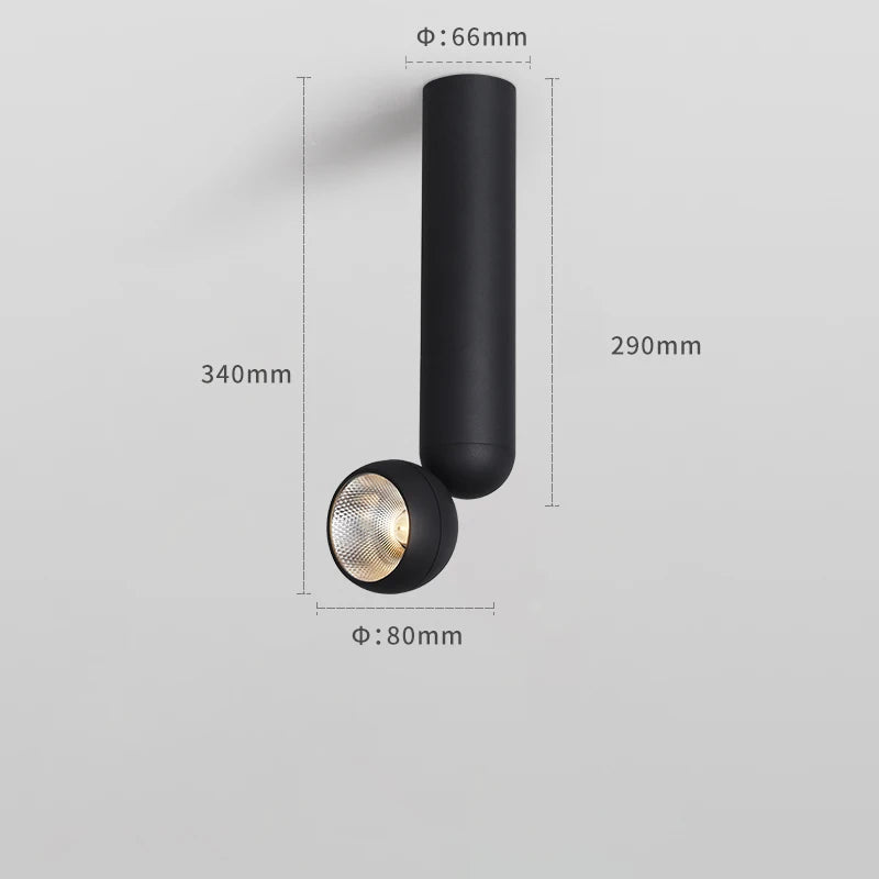 High CRI 90+ LED Surface Spotlight - 355° Rotatable Ceiling Spot Lamp