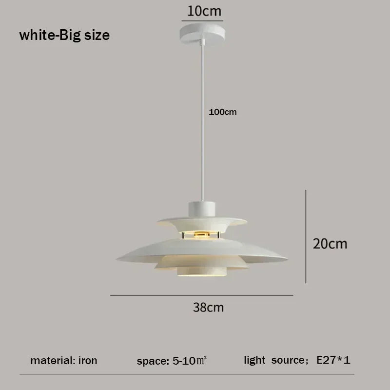 Japanese UFO Pendant Light Fixture Nordic Restaurant Chandelier Danish Design Room Decor Lamp Bedroom Beside Ceiling Lamps