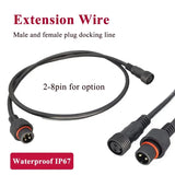 Outdoor IP67 2 3 4 5 6 7 8 Pin Power Connector Wire Waterproof LED Docking Plug Cable 0.3-2.5 Square Male Female Extension Line