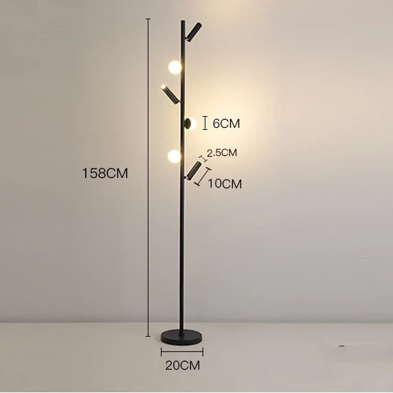 Scandinavia Led Floor Lamp with Spotlight for Bedroom Living Room