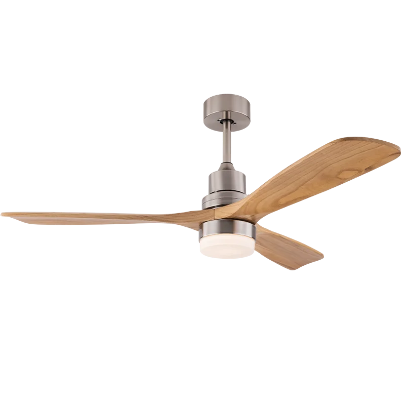 52 Inch Ceiling Fan With Light Remote Control Dimmable LED Light 3 Wood Fan Blades Reversible DC Motor Modern Ceiling Fan