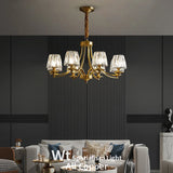Copper Crystal Chandelier For Living Room Bedroom Study Dining Room Kitchen Villa Modern Luxury Style Gold Lamp Pendant Light