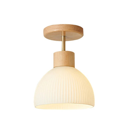 BOTIMI Wooden Ceiling Lights For Corridor White Glass Lampshade Dressing Room Surface Mounted wood Lamp Indoor Lighting