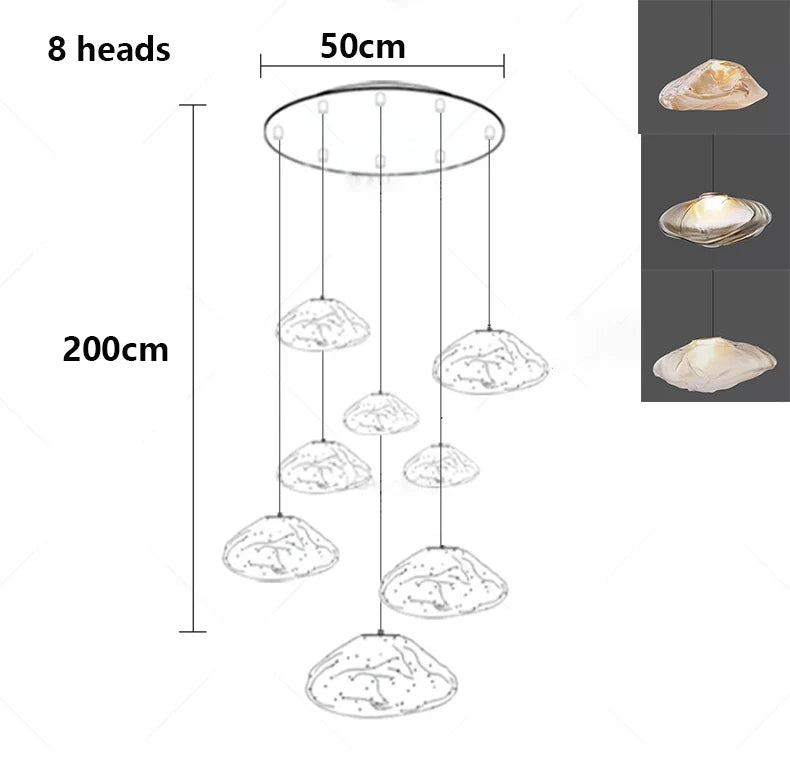 Modern home decoration led light, stair chandelier, living room hanging light, dining room chandelier, indoor lighting