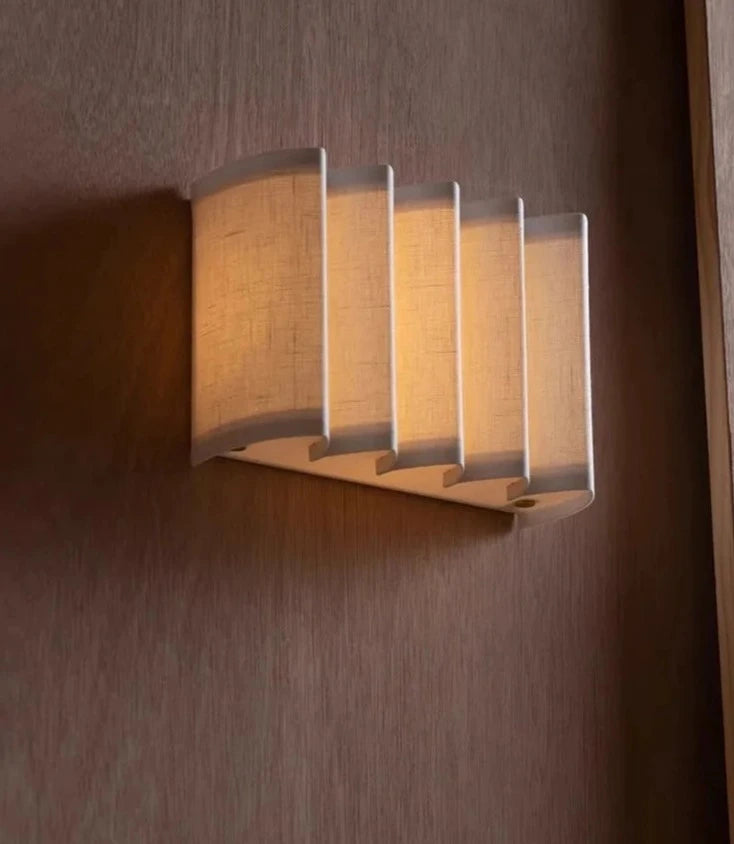 Wabi-sabi Nordic Individual Wave Wall Lamp LED Atmosphere Fabric Art Decorative Wall Sconces Living Room Bedroom Bedside Stairs