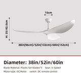 Industrial DC Motor Ceiling Fan - 6-Speed Remote Silent Fan (38/52/60 Inch)