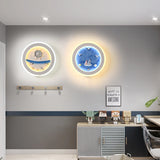 Mediterranean Style Wall Lamp Rudder Boy Children Room Anchor Decoration Bedside Light 27W LED Acrylic Wood Cartoon Sconce Light