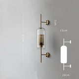Modern Glass Wall Lamps Fixture Luminaire Sconce Lighting Bedside Living Room Home Decoration Aisle corridor Golden Ball Light