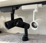 Free rotation adjustable focus 10 ° -55 ° track light dimmable surface mounted ceiling spotlight