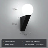 Minimalist LED Wall Lamps for Aisle Bedroom with G9 9w Bulb Indoor Bedside Wall Lighting Fixtures Décor's for Home Wall Sconce