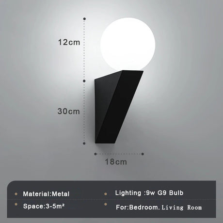 Minimalist LED Wall Lamps for Aisle Bedroom with G9 9w Bulb Indoor Bedside Wall Lighting Fixtures Décor's for Home Wall Sconce
