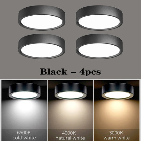 LED Ceiling Light 5W 10W 15W 18W 24W Surface Mounted Downlight Ceiling Lamp for Living Room Kitchen 220V Spotlight Panel Lights