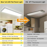6-Pack 1x4 LED Flat Panel Light - Surface Mount Ceiling Lighting Kit