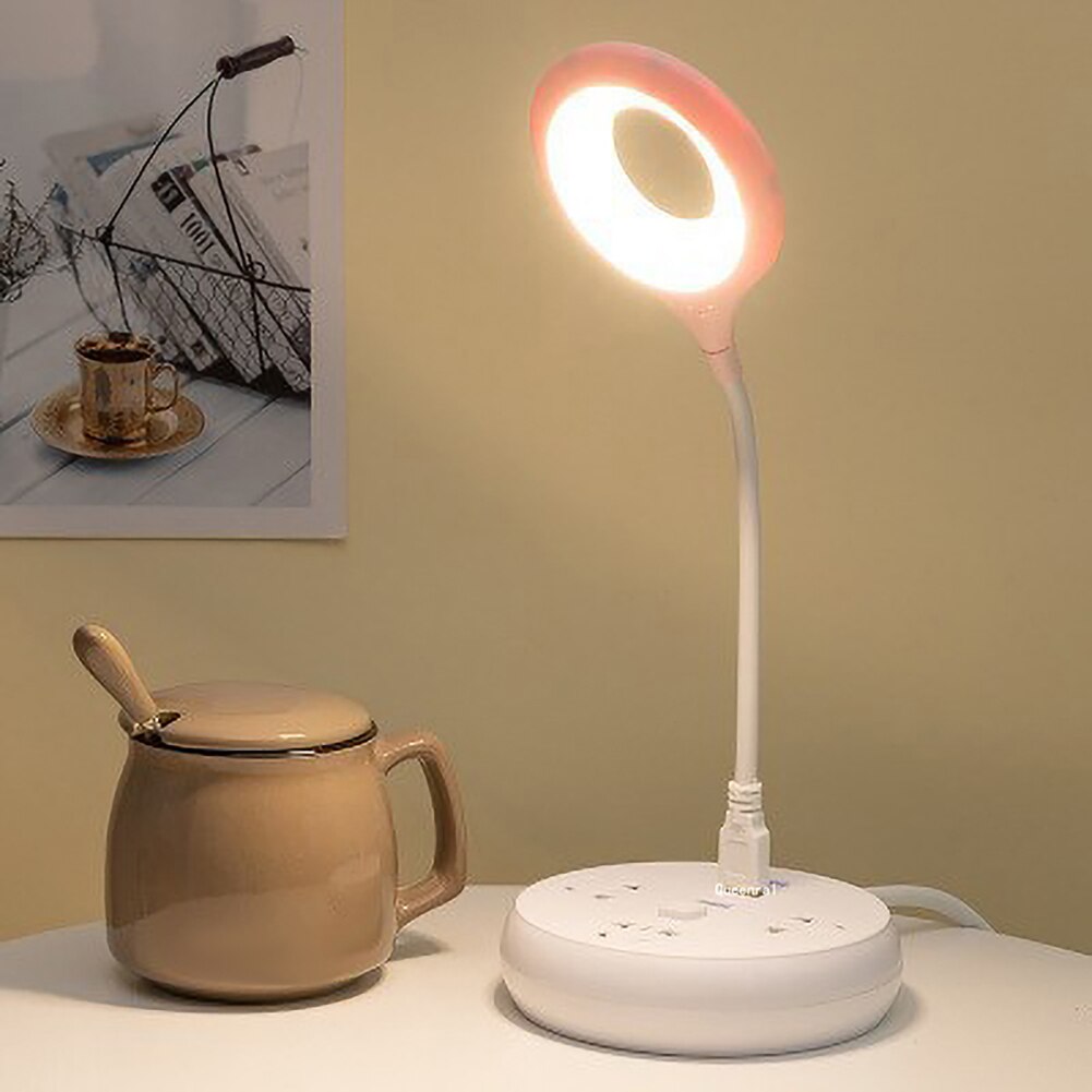 Plug and Play LED Desk Lamp Home Decorative Night Light Desktop Light for Bedroom Reading Light Eye-Protect Night Light