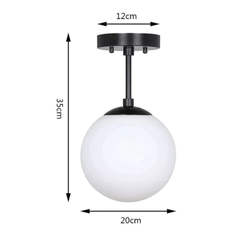 Nordic Smoke Grey Chandelier Ceiling Lamp Post-modern Amber Glass Ceiling Lamp for Living Room Corridor Bedroom Art Ceiling Lamp