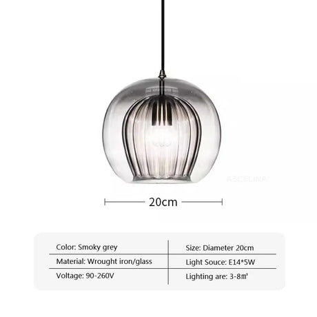 Nordic Glass Pendant Light LED Hanging Lamp For Dining Room Living Room Coffee Shope Home Indoor Decors Lighting Fixtures